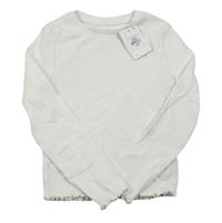 Nové - Bílé žebrované triko Primark