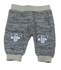 Tmavomodré melírované tepláky s medvědy Early Days