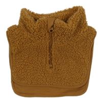 Hnědá huňatá podšitá vsadka H&M