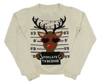 Smetanový crop svetr se sobem H&M