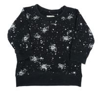 Černá skvrnitá mikina se smajlíky Next