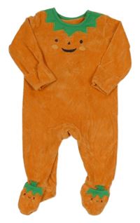 Oranžový sametový overal - dýně Nutmeg