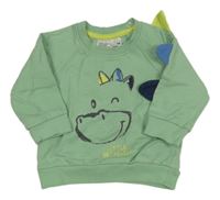 Zelená mikina s dinosaurem a ostny Ergee