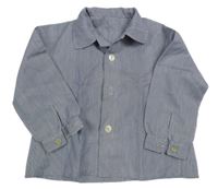 Tmavomodro-bílá pruhovaná košile