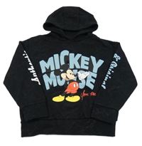 Černá batikovaná mikina s Mickeym a kapucí Primark