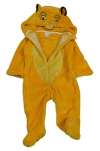 Hořčicová chlupatá kombinéza s kapucí - Simba Disney