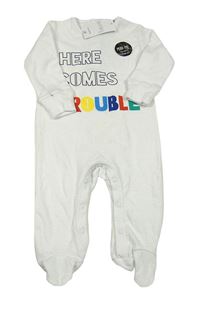 Nové - Bílý overal s nápisem Matalan