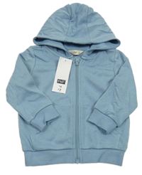 Nové - Modrá propínací mikina s kapucí F&F