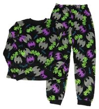 Černé plyšové pyžamo s logy Batmana George