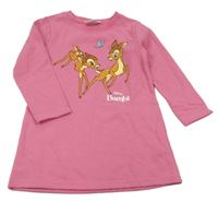 Růžové teplákové šaty s Bambim Disney