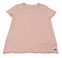 Růžové žebrované tričko H&M