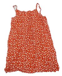 Červené květované lehké šaty Primark