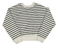 Bílo-černá pruhovaná mikina H&M