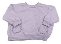 Lila crop mikina s kapsami George