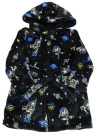 Černý plyšový župan s Buzzem a kapucí Disney