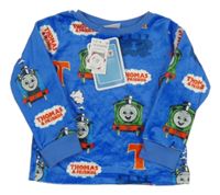 Nové - Modré plyšové pyžamové triko s Thomasem Matalan