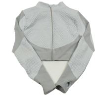 Světlešedá vzorovaná sportovní crop mikina shein