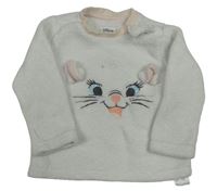 Bílá chlupatá mikina s kočkou Primark