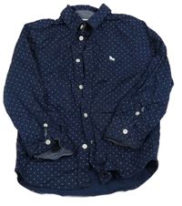 Tmavomodrá puntíkatá košile H&M