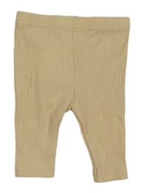 Nové - smetanové žebrované legíny Shein