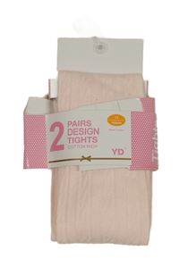 Nové - světlerůžové vzorované punčocháče Yd.