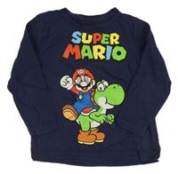 Tmavomodré triko s nápisem a Mariem 