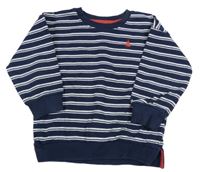 Tmavomodro-bílá pruhovaná mikina Next