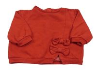 Červená oversize mikina s mašlemi Next