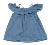 Světlemodrá halenka s volánkem Yigga