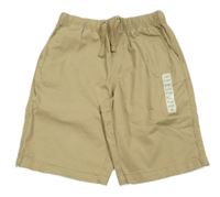 Nové - béžové plátěné kraťasy dunnes