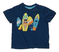 Petrolejové tričko se surfy Topomini