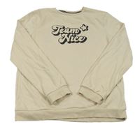 Světlebéžová mikina s nápisem George