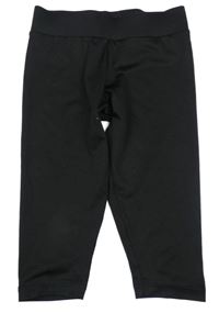 Černé sportovní crop legíny shein