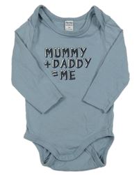 Modré body s nápisem Dopodopo