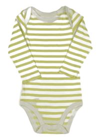 Bílo-zelené pruhované body Tchibo