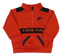 Červeno-černá sportovní mikina s logem Nike Air