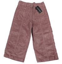 Nové - starorůžové široké manšestráky dunnes 