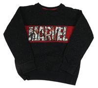 Černá melírovaná mikina - Marvel 
