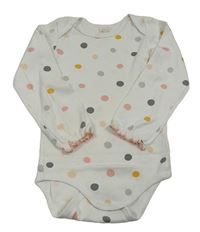 Bílo-barevné puntíkaté body Pusblu