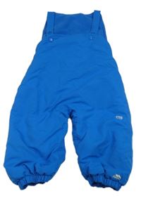 Modré šusťákové funkční oteplovačky s kšandami Trespass