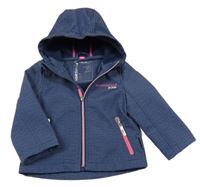 Tmavomodrá puntíkatá softshellová funkční bunda s kapucí Northville