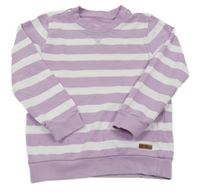 Lila-bílá pruhovaná mikina Jako-o