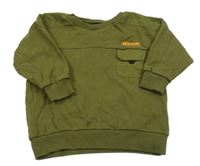 Khaki mikina s nápisem Next