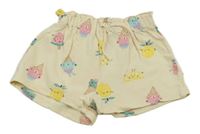 Béžové teplákové kraťasy se zmrzlinami H&M