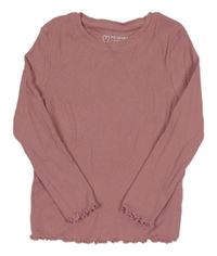 Růžové žebrované triko Primark