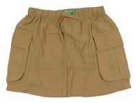 Béžová lehká cargo sukně Benetton