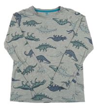 Šedé triko s diny HEMA 