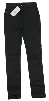 Nové - černé potažené skinny kalhoty Denim Co.