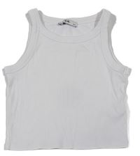 Bílý žebrovaný crop top C&A