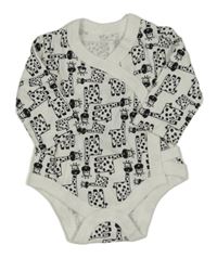 Bílo-černé zavinovací body s žirafkami